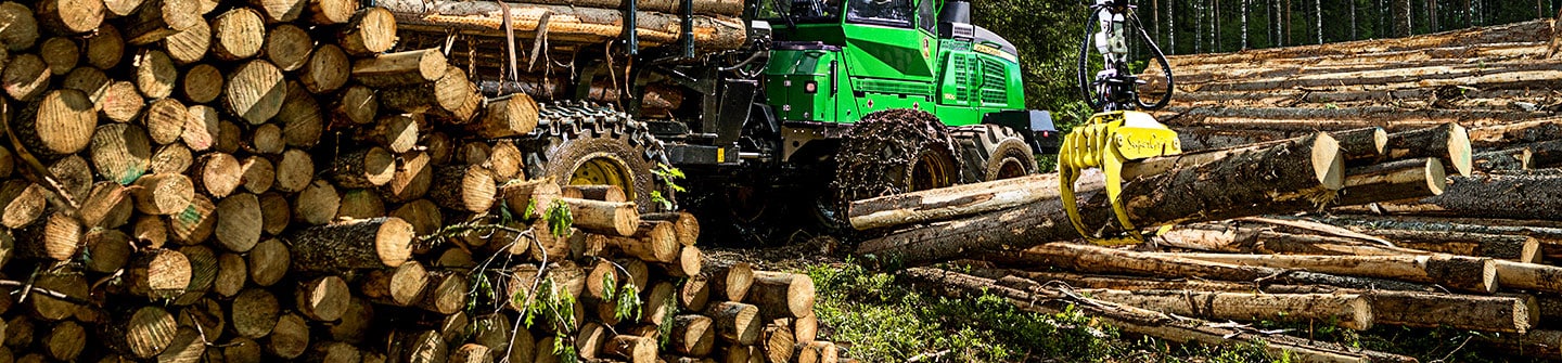 John Deere and grapple